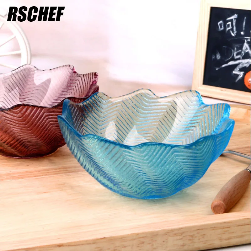 Красочная и красивая минималистская кухонная стеклянная миска для риса на