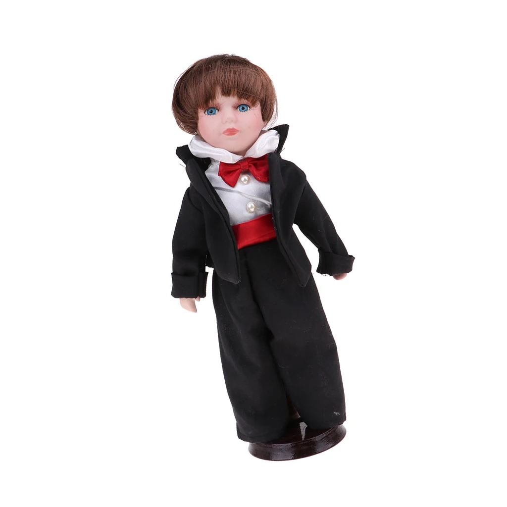 30 см винтажная фарфоровая кукла жениха в свадебном костюме подарок на День