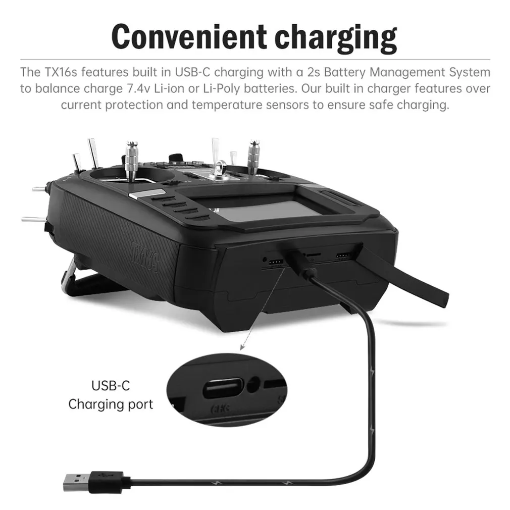 

RadioMaster TX16S Radio Transmitter V2 Hall Sensor Gimbals For RC Drone 2.4G 16CH OpenTX Multi-protocol RF System CC2500