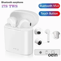 i7s tws wireless earphone quality sound in ear headset cordless bluetooth headphones charging box for redmi huawei iphone xiaomi