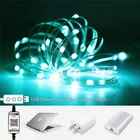 USB СВЕТОДИОДНЫЙ светильник Елочное украшение Bluetooth App Управление, медный провод, струнные лампы Водонепроницаемый для создания сказочной атмосферы на открытом воздухе светильник s