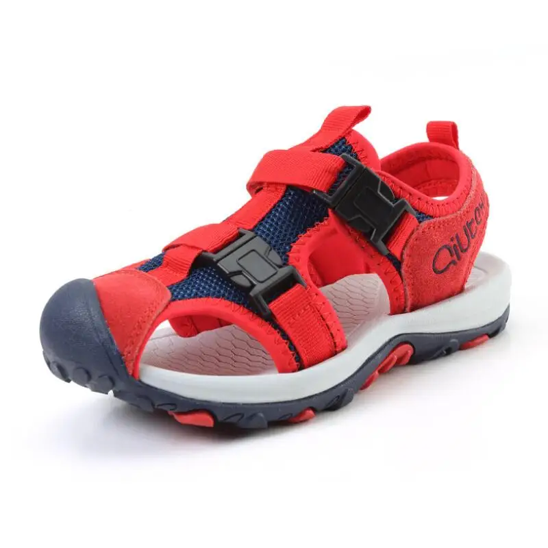 Сандалии детские кожаные для мальчиков и девочек модные пляжные босоножки