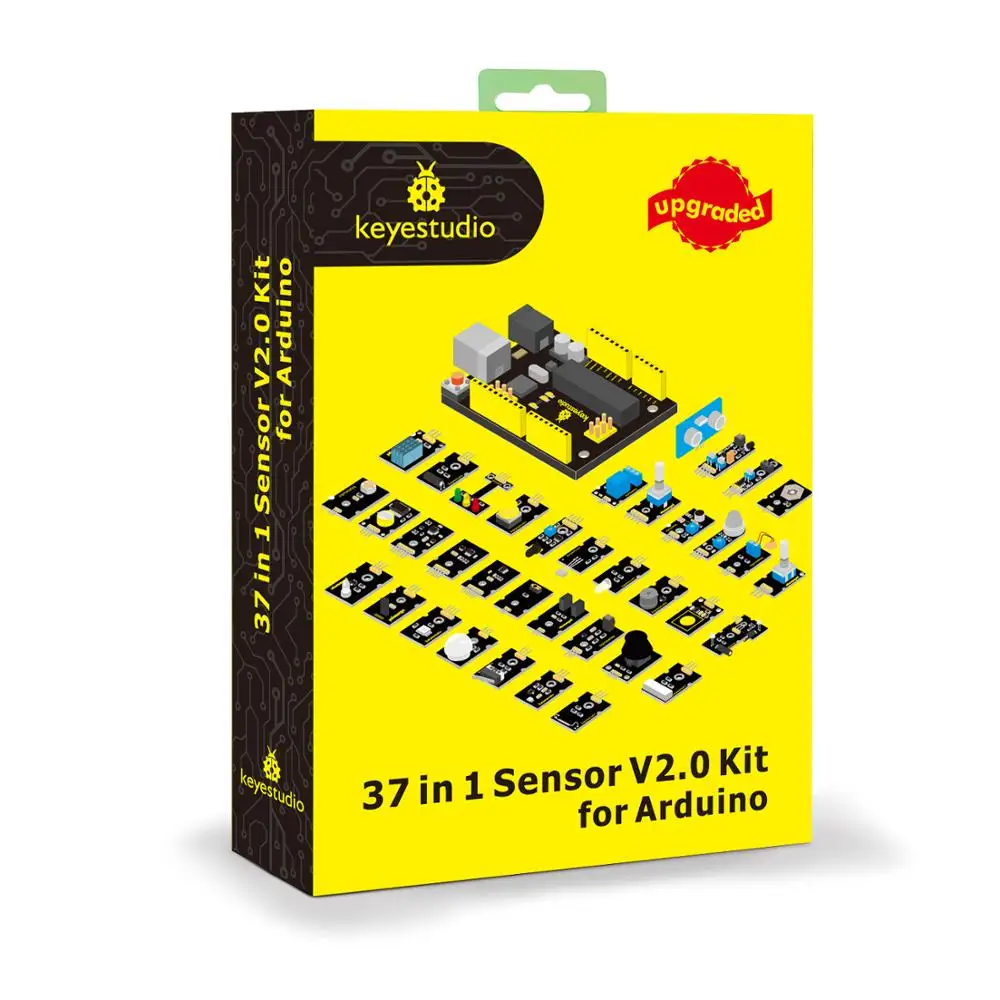 Новинка 2020! Keyestudio новый сенсорный стартовый комплект V2.0 37 в 1 коробка для Arduino UNO |
