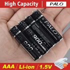 Аккумуляторная батарея PALO, литий-ионный аккумулятор высокой емкости, 900мвтч, 1,5 в, AAA