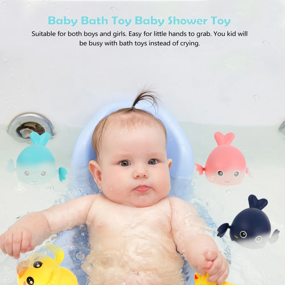 

6pcs Bath Dolphin Toys Swimming Pool Bathtub Floating Duck Toys Children Gift