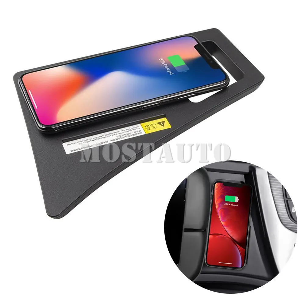 

The Phone With QI Wireless Charging For Audi Q7 10W Wireless Car Charger Phone Fast Charger Center Console 2016-2020 LHD