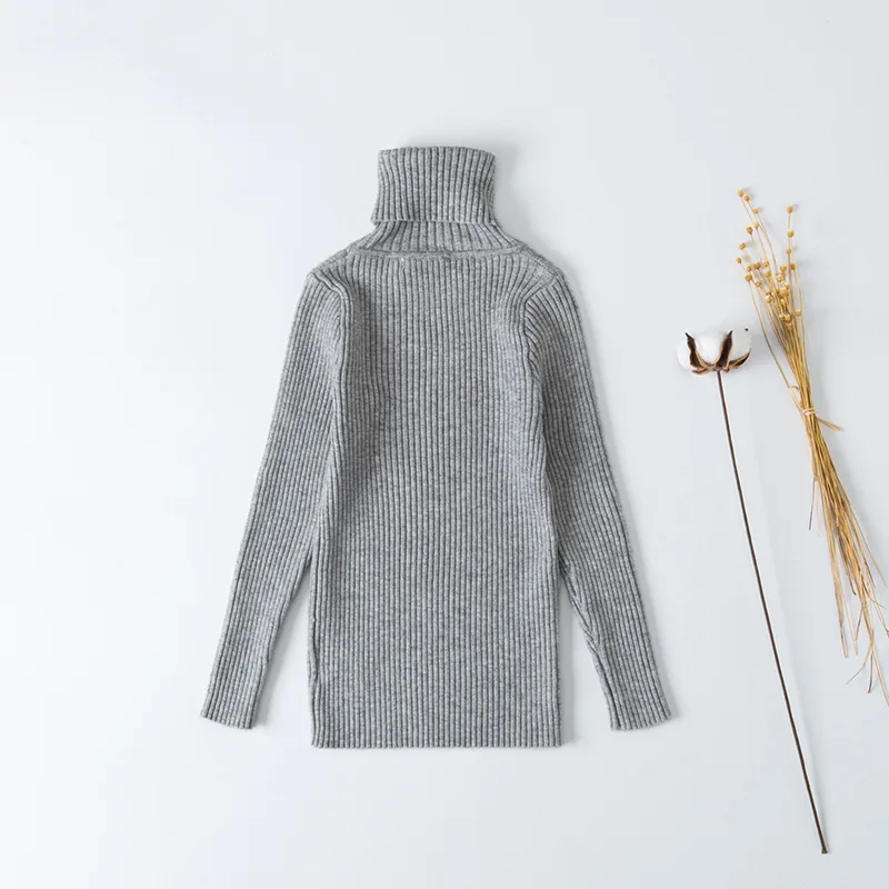 New Girls Sweaters Ribbed Children Sweaters 1-6Years Winter Sweater
