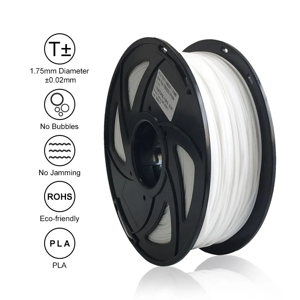 tronxy 3d printer filaments 1kgroll 1 75mm pla filament plastic white black 3d printing materials 3d printers parts accessories free global shipping