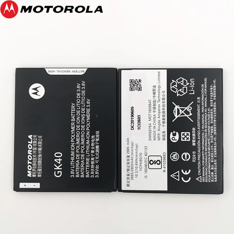 Motorola GK40 2800 мАч для Motorola Moto G4 Play для Moto E4 XT1766 XT1607 XT1609 XT1600 MOT1609BAT аккумулятор