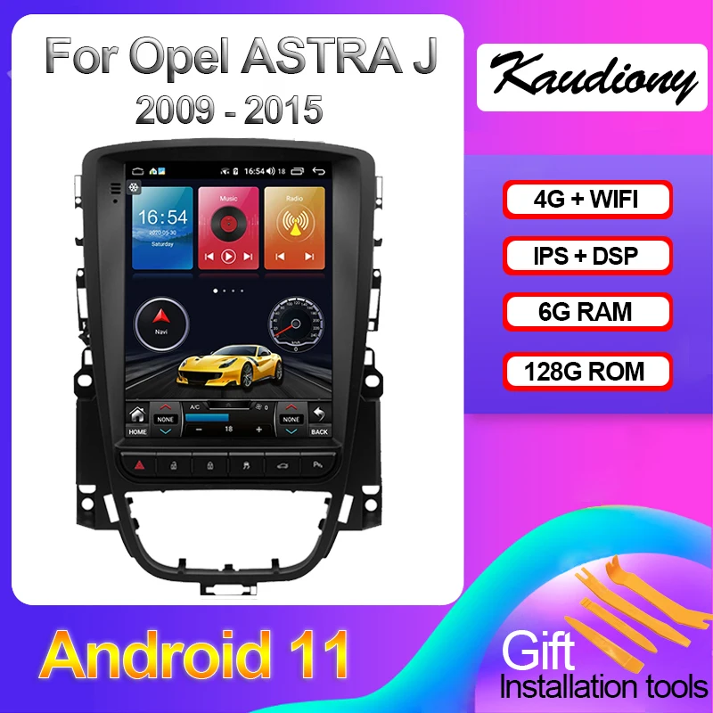 Автомобильный DVD-плеер Kaudiony мультимедийный плеер на Android 11 с экраном 10 4 дюйма GPS 4G