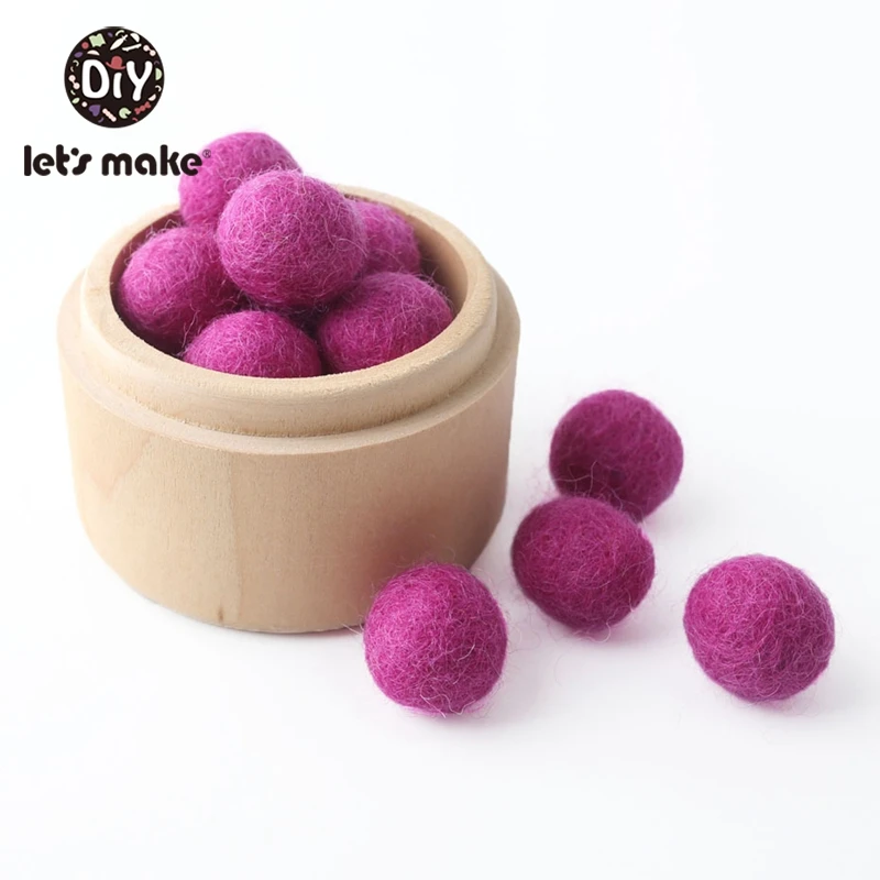 Dark Purple 120 шт 20 мм шарик из шерстяного войлока помпоны шарики DIY домашний декор для детской комнаты Висячие зеленые розовые белые лаймовые фиолетовые фетровые шары - Цвет: Dark Purple