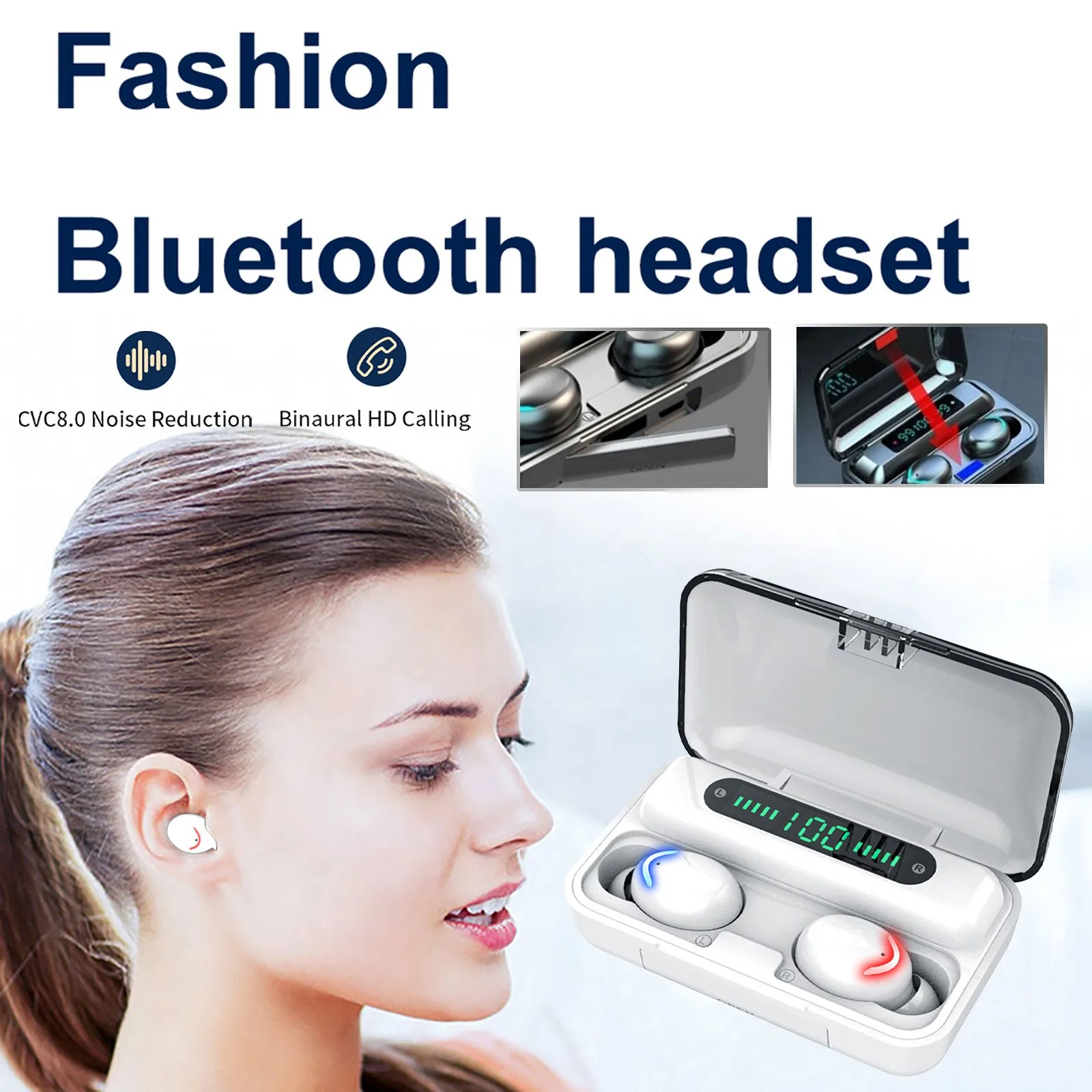 Tws беспроводные Bluetooth-наушники Ipx водонепроницаемая гарнитура бинауральные