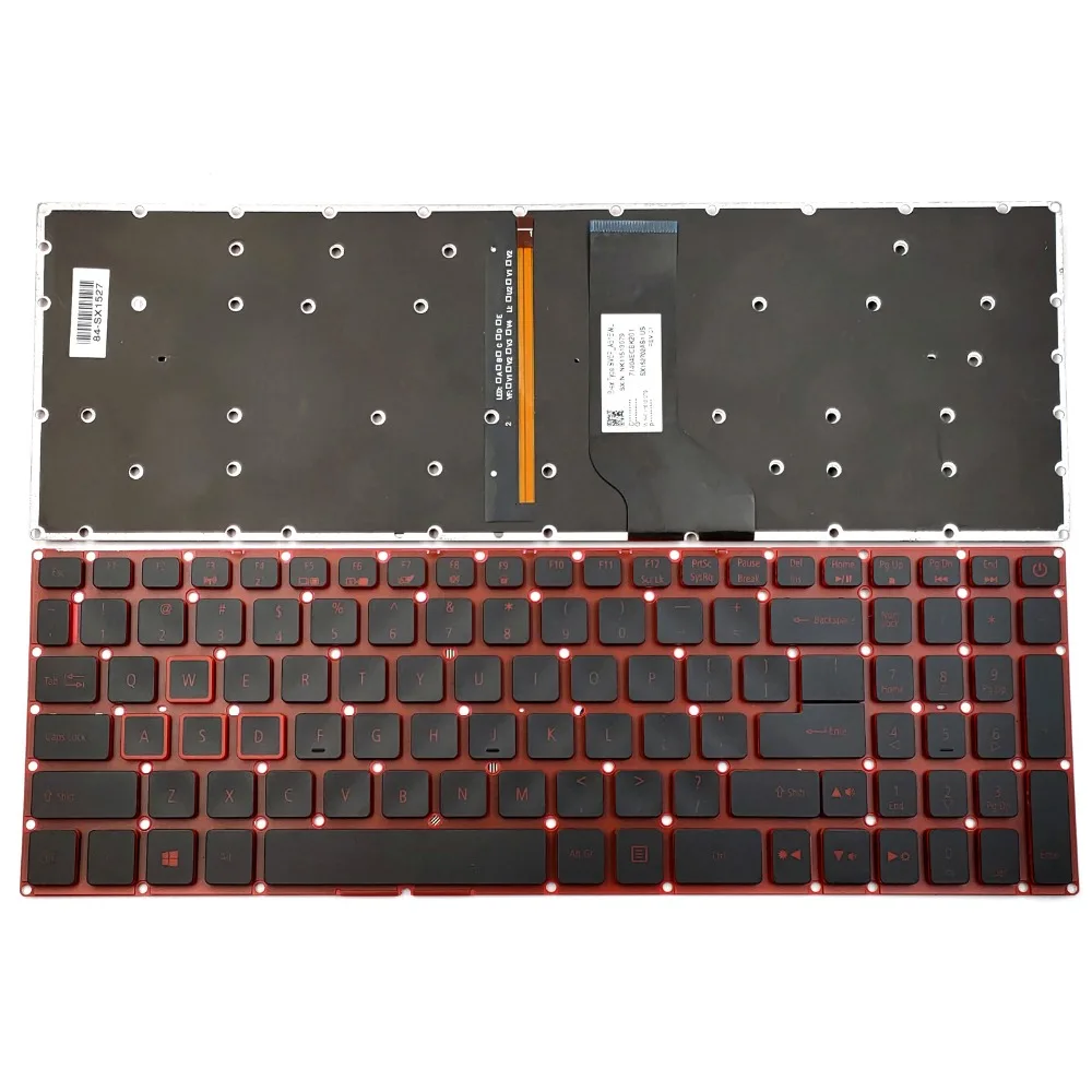 Новинка для acer деталь нитро-двигателя Himoto Redcat 5 AN515-51-705 AN515-51-765D AN515-51-72HL серии Клавиатура ноутбука США Черный с подсветкой без рамки