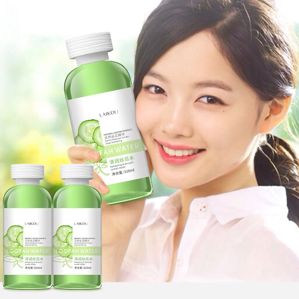 

520ml Skin Care Toner Moisturizing Hydrating Large Bottle Large Capacity Shrink Pores Anti Acne Loofah Serum Essence Cosmetics