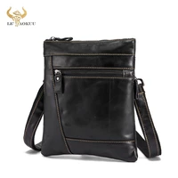 quality leather male design shoulder messenger bag casual fashion cross body bag 9 tablet school university student bag 7001 b