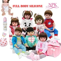 toy full body silicone water proof bath toy popular reborn toddler baby dolls bebe doll reborn lifelike gift with pearl bottle