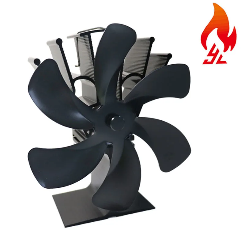 

5 Blade Heat Fireplace Fan Powered Stove Heat Powered Stove Fan Wood Burner Eco Fan Heat Distribution Fireplace Accessories