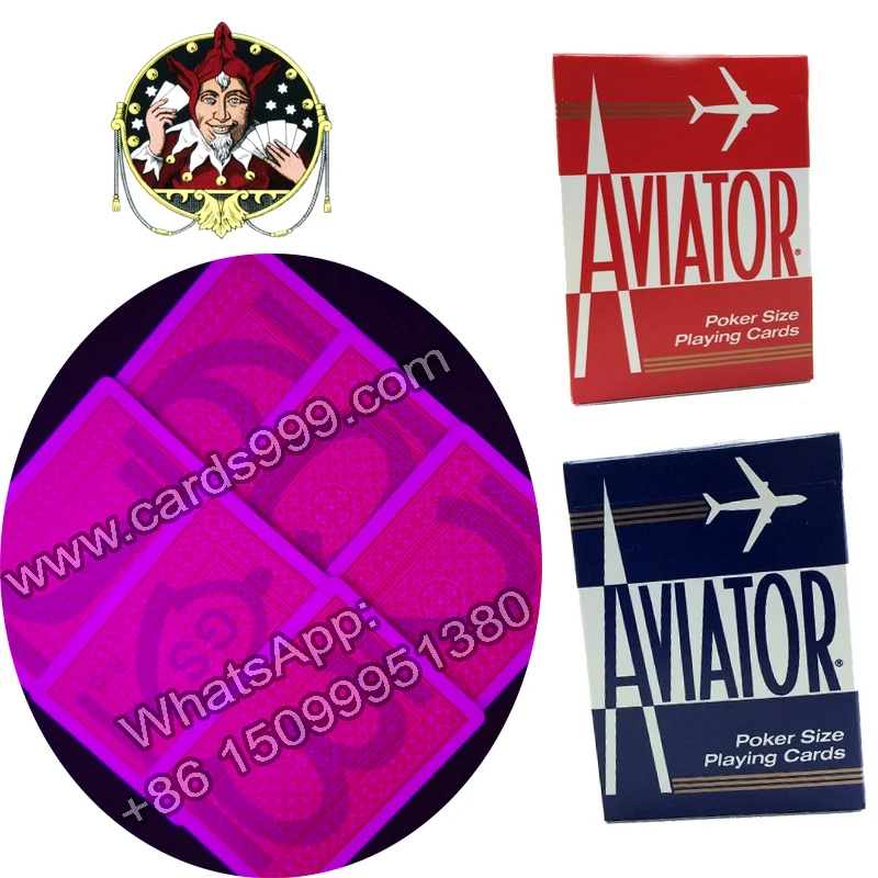 1 Blue Top Quality Купите Aviator крапленые карты со светящимися контактными линзами для обмана игральных карт - Цвет: 1 Blue Top Quality