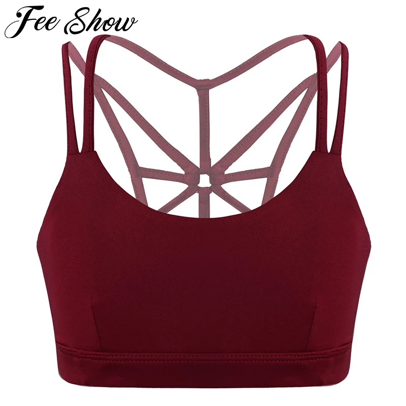 

Toddler Girls Stretchy Solid Color Cross Back Tanks Crop Top Summer Kids Bra Tops Ballet Dance Sports Yoga Gym Workout Clothes
