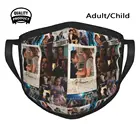 Дизайнерская черная дышащая многоразовая маска для рта hssa с коллажем после фильма Хардин Тесса молодая Анна Тодд герой фиен Тиффин