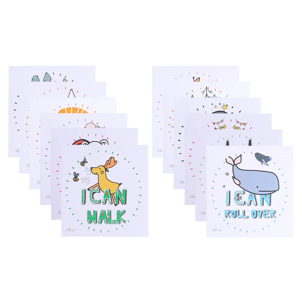 

12pcs Newborn Milestone Sticker Baby Photo Prop Infant Commemorative Sticker