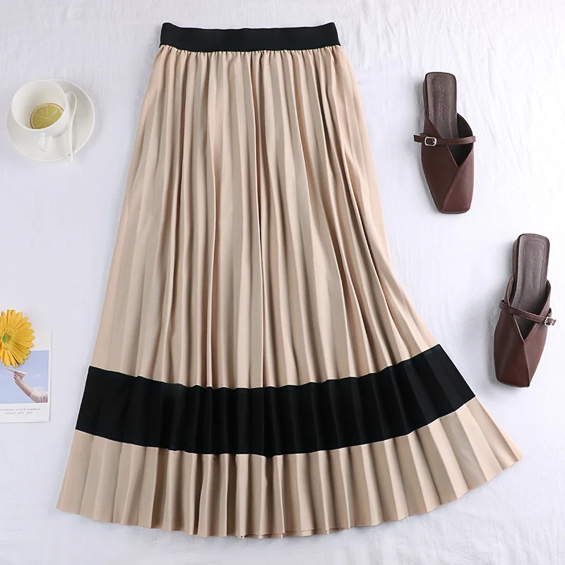 Женская юбка с высокой талией плиссированная тонкая юбка-Джокер весна-осень 113 |