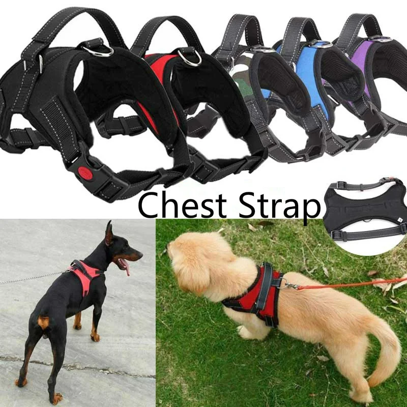 

New Dog Traction Vest Adjustable Chest Strap Anti-riot Leash Harness for Walking Dogs Pet Accessories