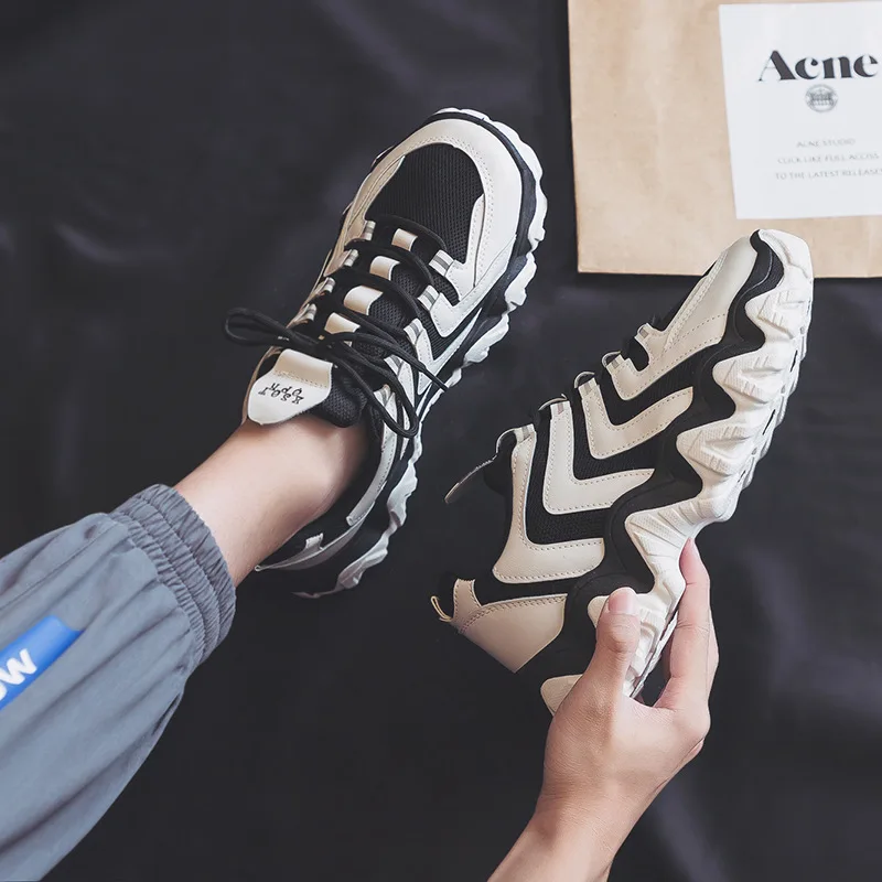

New Design Shoes Men's Shoes Wedges Platform Sneakers Lace-Up Tenis Feminino Casual Chunky Sneakers Male Zapatos Mujer