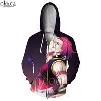 hx fashion zipper hoodies funny japanese anime hunter x hunter3d print men women hip hop streetwear harajuku sweatshirt hoddies