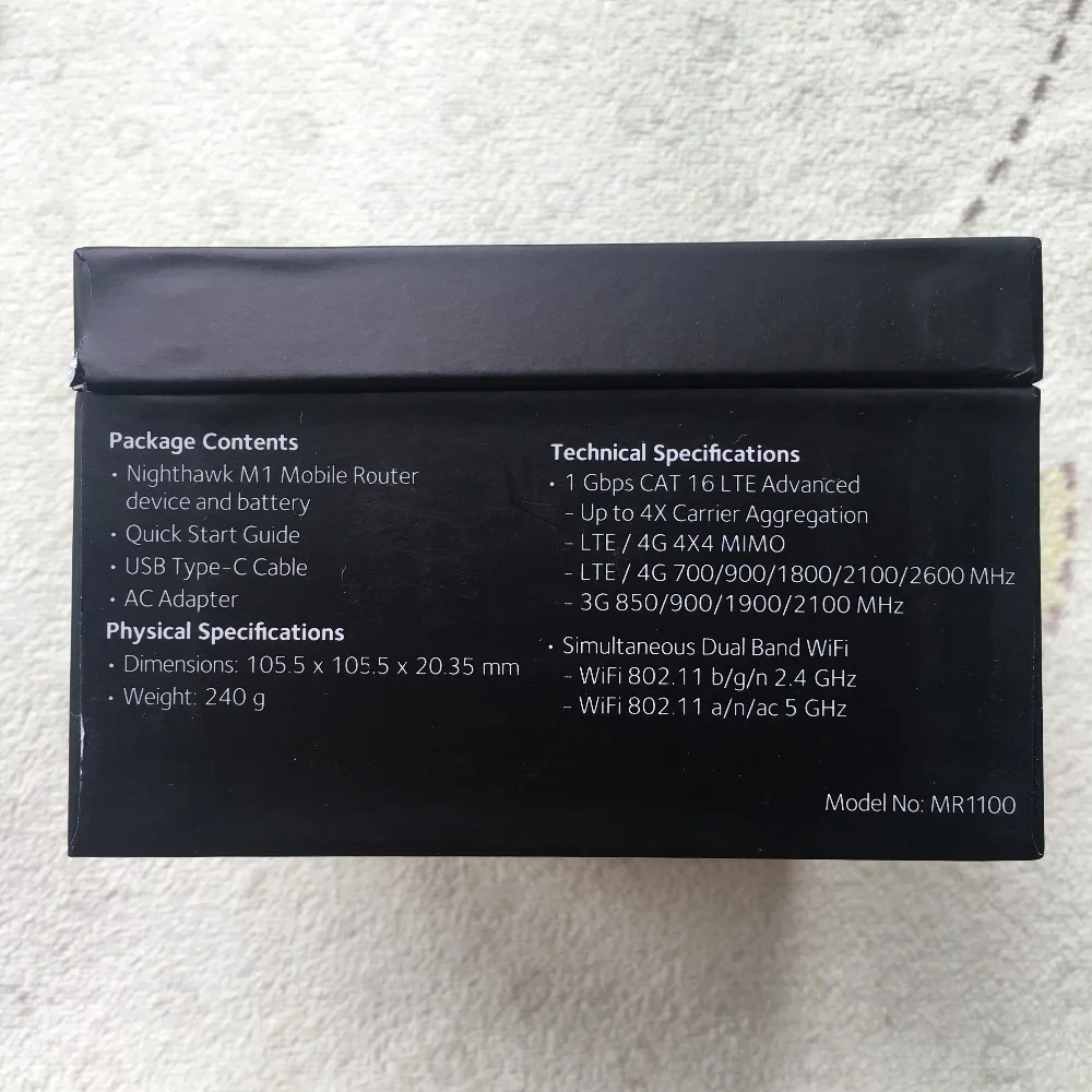 Разблокированный мобильный роутер Netgear Nighthawk M1 с 2 антеннами 4GX Gigabit LTE двухдиапазонный 2,4 ГГц/5 ГГц Беспроводной Wi-Fi роутер PK B315