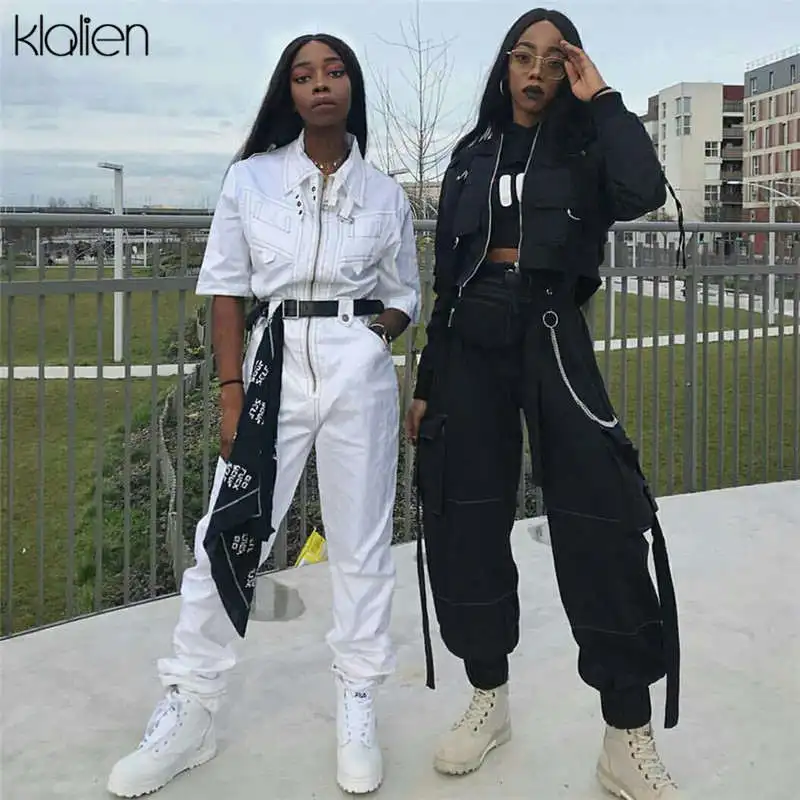 KLALIEN новая крутая одежда Ms. Hip Hop уличные штаны повседневные Беговые брюки с высокой талией свободные женские брюки Модные женские штаны