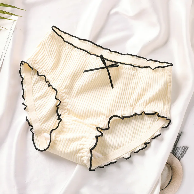 

Women's panties Pure color Japanese seamless sexy wood ear Panties cute, comfortable, breathable and simple Women's underwear