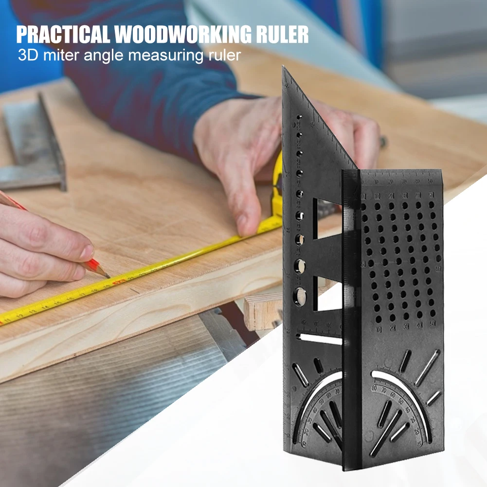 

45+90 Degree Angle Ruler for Woodworking Speed Square Angle Portable Comfortable Safety Measuring Protractor Supplies