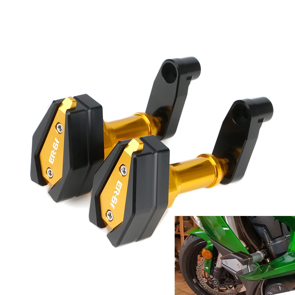 Для Kawasaki ER6F ER 6F рамки Ползунки Краш колодки мотоциклетные алюминиевый обтекатель