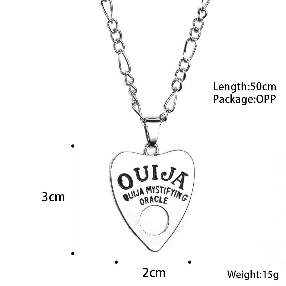 

5 stlyes Ouija Antique Pendant Necklace Heart letter Pendants Necklace Punk Style for women men Fashion Jewelry 2020