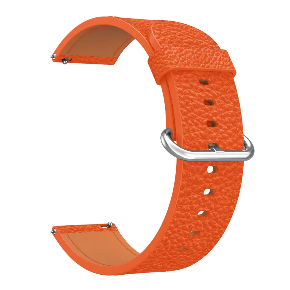 Orange 22 мм ремешок из натуральной мягкой кожи для часов samsung gear S3 для huawei watch GT 46 мм/Amazfit GTR 47 мм ремешки для браслетов - Цвет ремешка: Orange