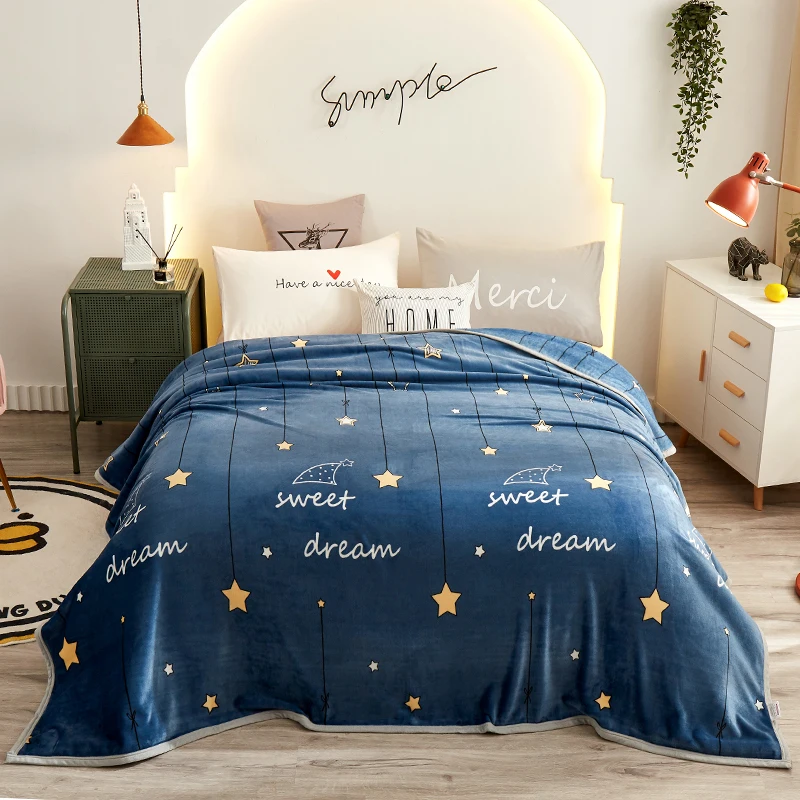 

Cartoon Blanket Polyester Flannel Blankets Throw for Sofa Office Car Kids Adults Home Bedspread High Quality Bed Cover 200x230cm