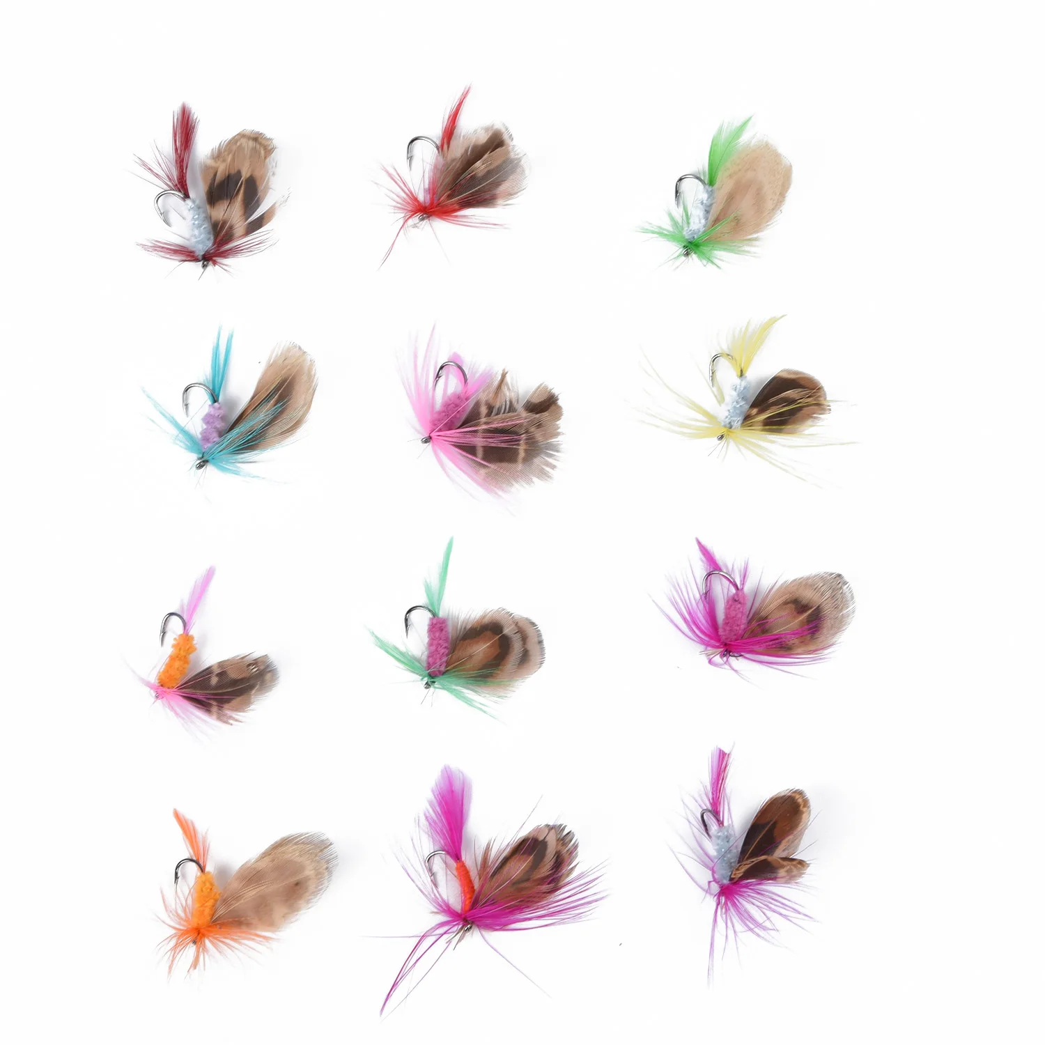 

12pcs/set Various Dry Fly Hooks Tool Fishing Trout Flies Fish Hook Lures Fishhook Artificial Insect Bait Lure Pesca Iscas Tackle