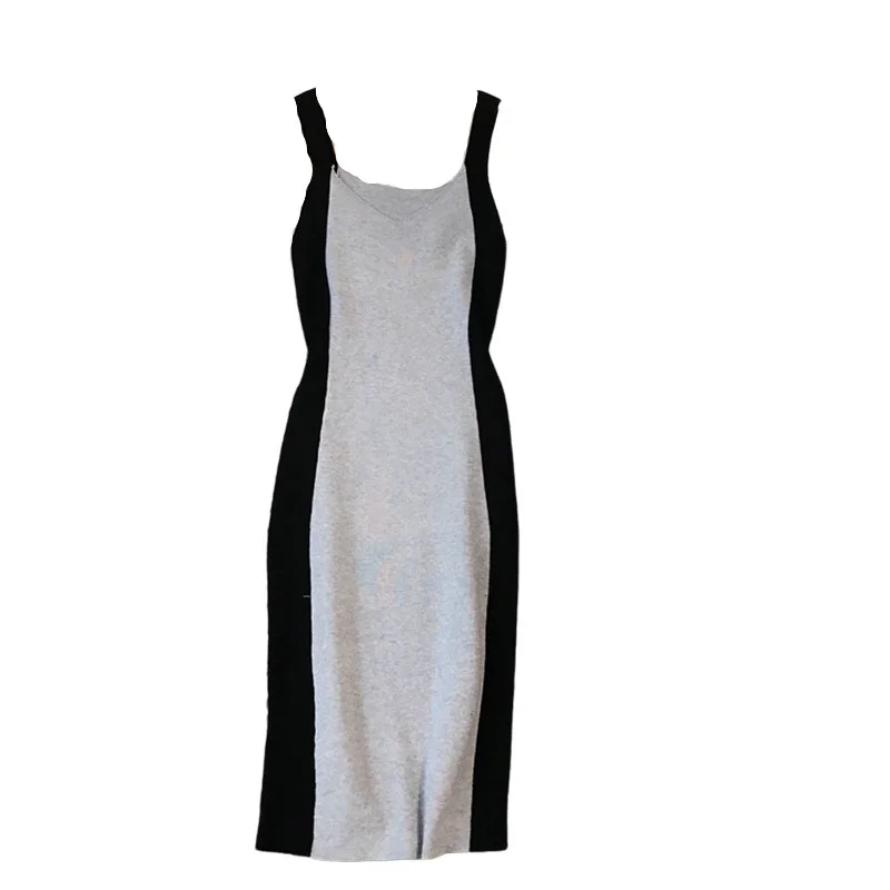 2021 Summer New Knitted Dresses Women Striped Strap Lady Slim Sexy Top Quality Женская одежда