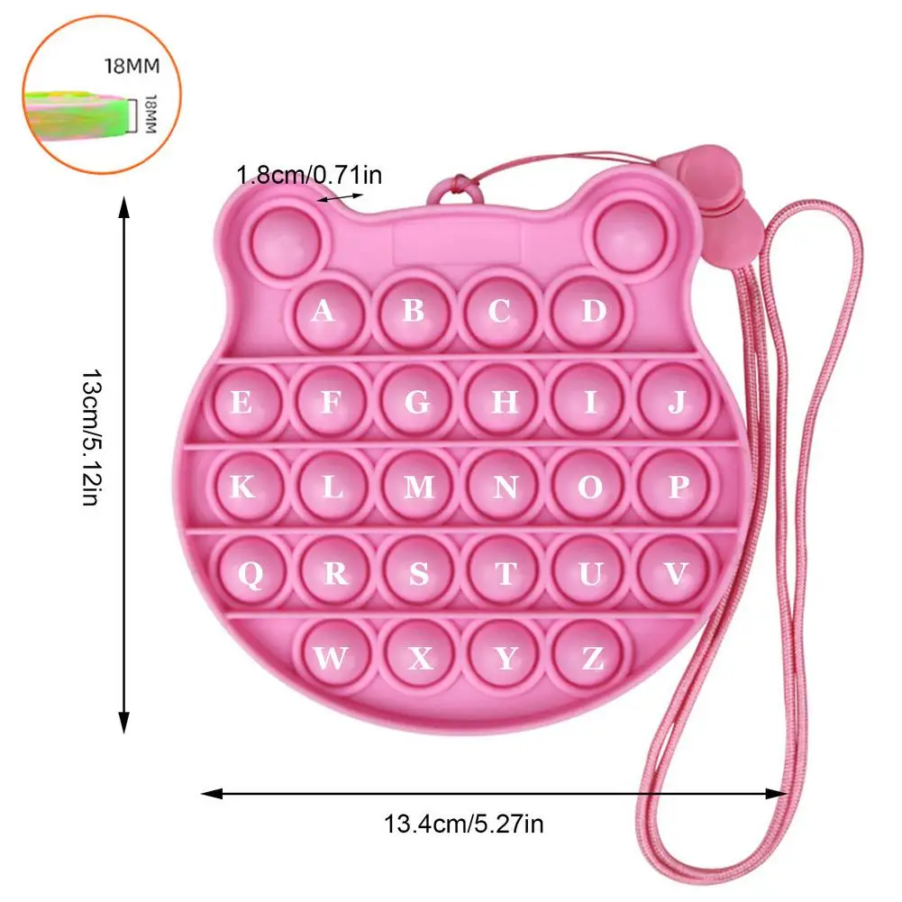 

Funny Anti Stress Pop Reliver Pop up Sensory Toy With Letter Bubble Sensory Fidget Toy Silicone Stress Reliever Toy For Kids