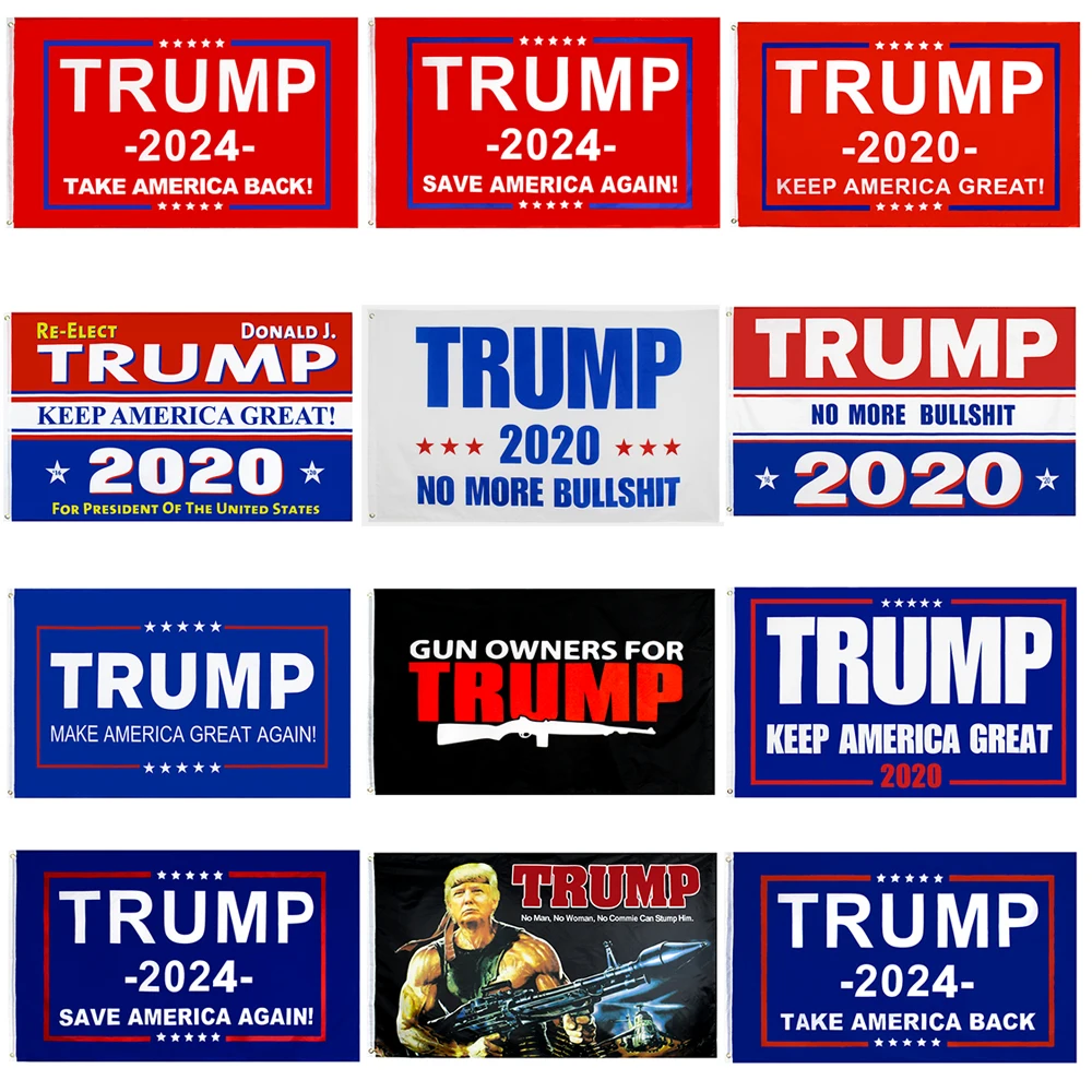 2x3ft/3x5ft 2020 2024 Trump President USA Flag Take America Back Save America Again Keep US Great No More Bullshit Banner