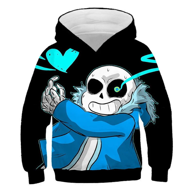 Детский свитер с капюшоном с 3D принтом в виде героя мультфильма «Undertale» Летняя Детская уличная модная Толстовка для отдыха для мальчиков и девочек - Цвет: TNT-819