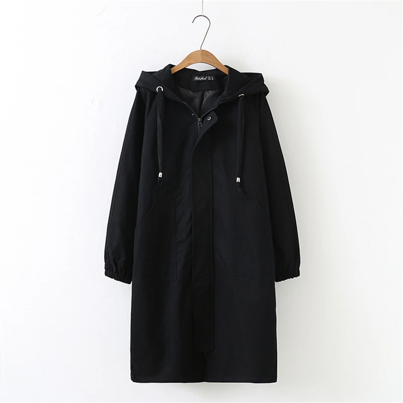 Новинка 2019 Корейская куртка размера плюс весна-осень Повседневная Женская выше