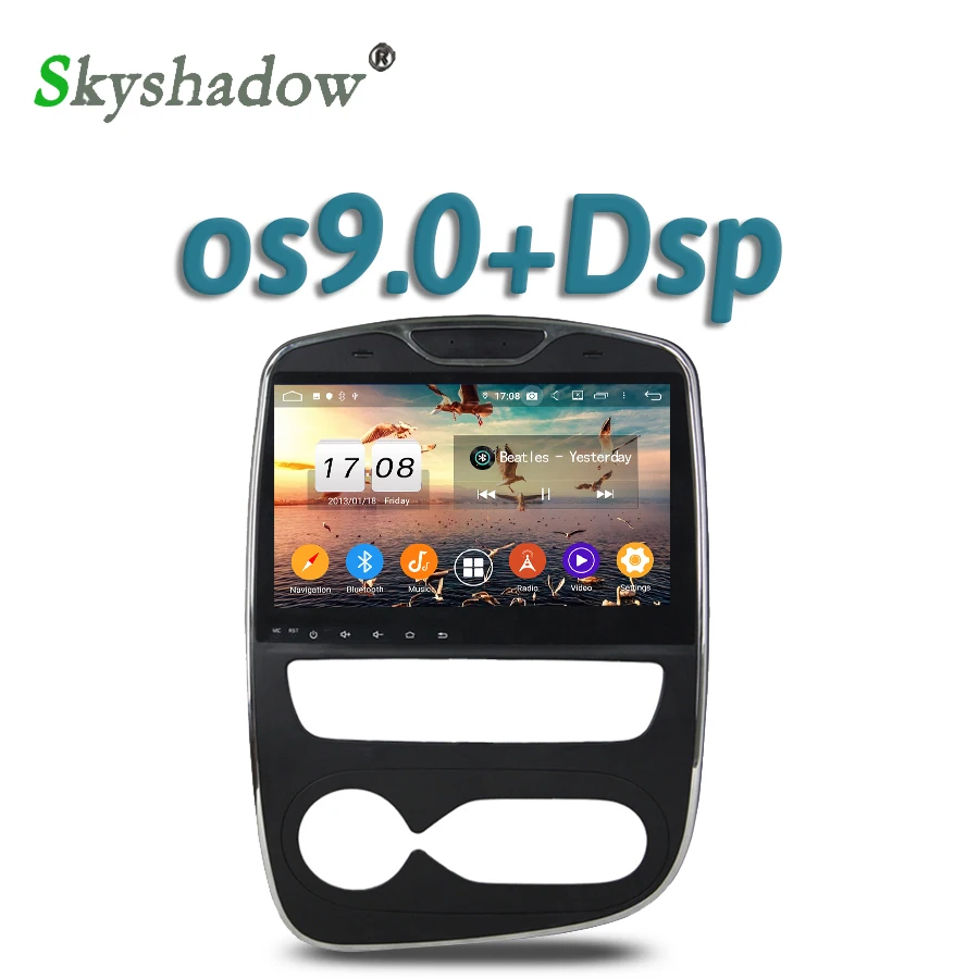 Автомобильный DVD плеер IPS DSP Android 10 8 Core 4 Гб + 32 ГБ для Renault Clio 2017 2018 2019 GPS Google Map RDS радио