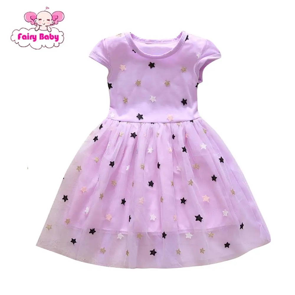 Платье для девочек Летние платья маленьких модное Хлопковое платье пачка