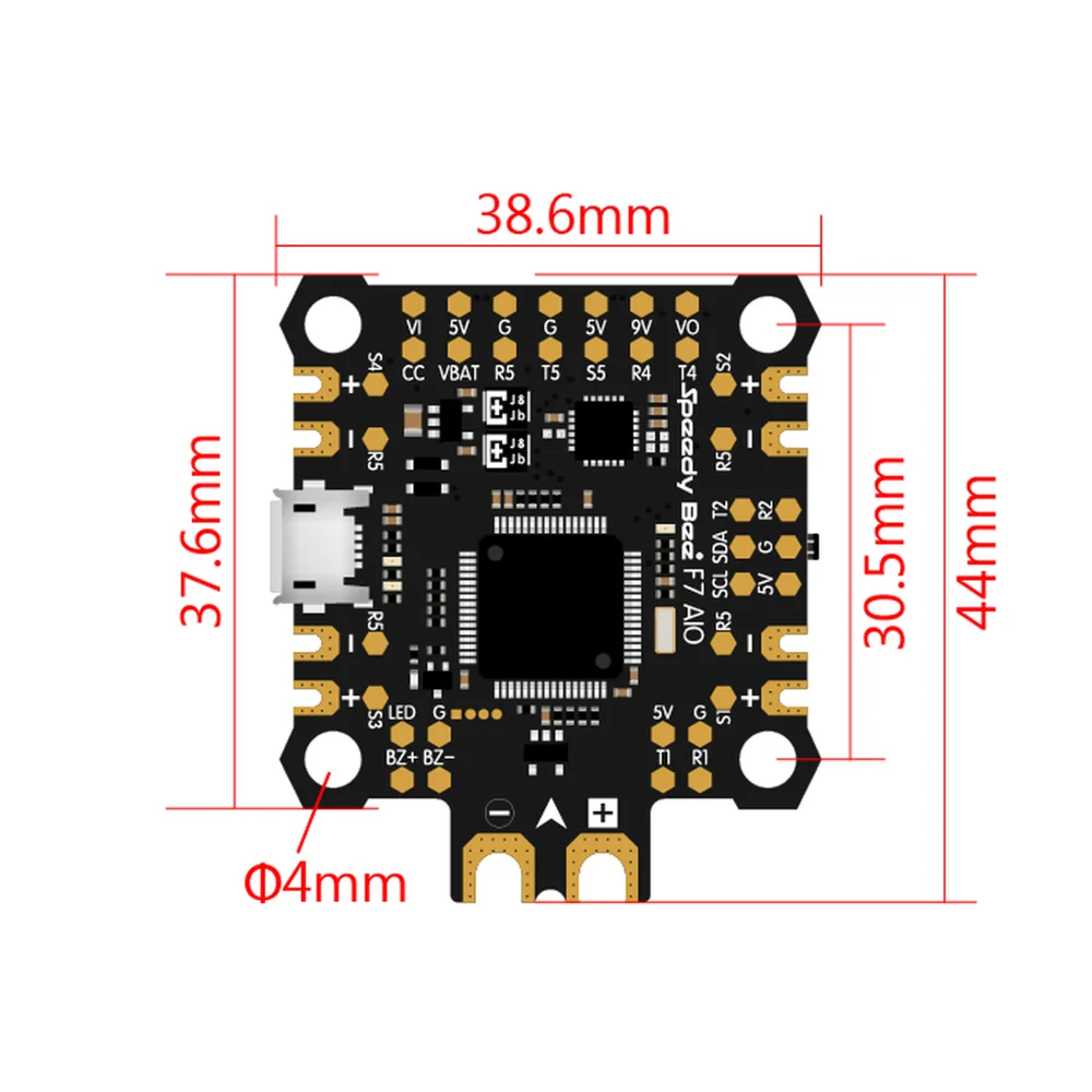 Speedy Bee F7 AIO Контроллер полета поддержка 4 в 1 ESC для FPV гоночный Дрон|Детали и
