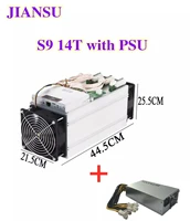 used antminer s9 14t 14000ghs 14ths bitmain with psu s9 bitcoin miner 16nm 1372w bm1387 miner delivery within 48 hours
