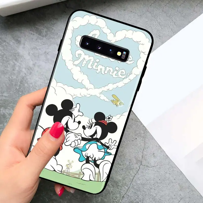 

Cute Mickey Disney for Samsung Galaxy S21 Ultra Plus Note 20 10 9 8 S10 S9 S8 S7 S6 Edge Plus Black Soft Phone Case
