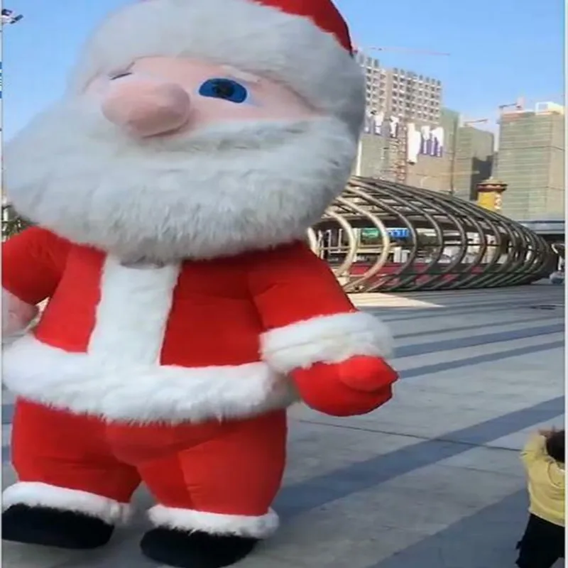 Рождественский надувной костюм Санта-Клауса талисмана костюмы св. Ника косплей