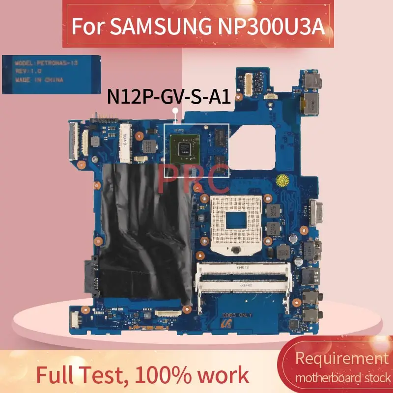 Материнская плата для ноутбука SAMSUNG NP300U3A PETRONAS-13 материнская HM65 N12P-GV-S-A1 DDR3 |
